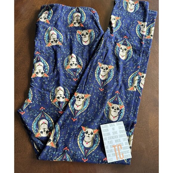 TC‎ LuLaRoe Tall & Curvy Leggings Chi Chihuahua Dogs, Brand New NWT - Picture 2 of 2